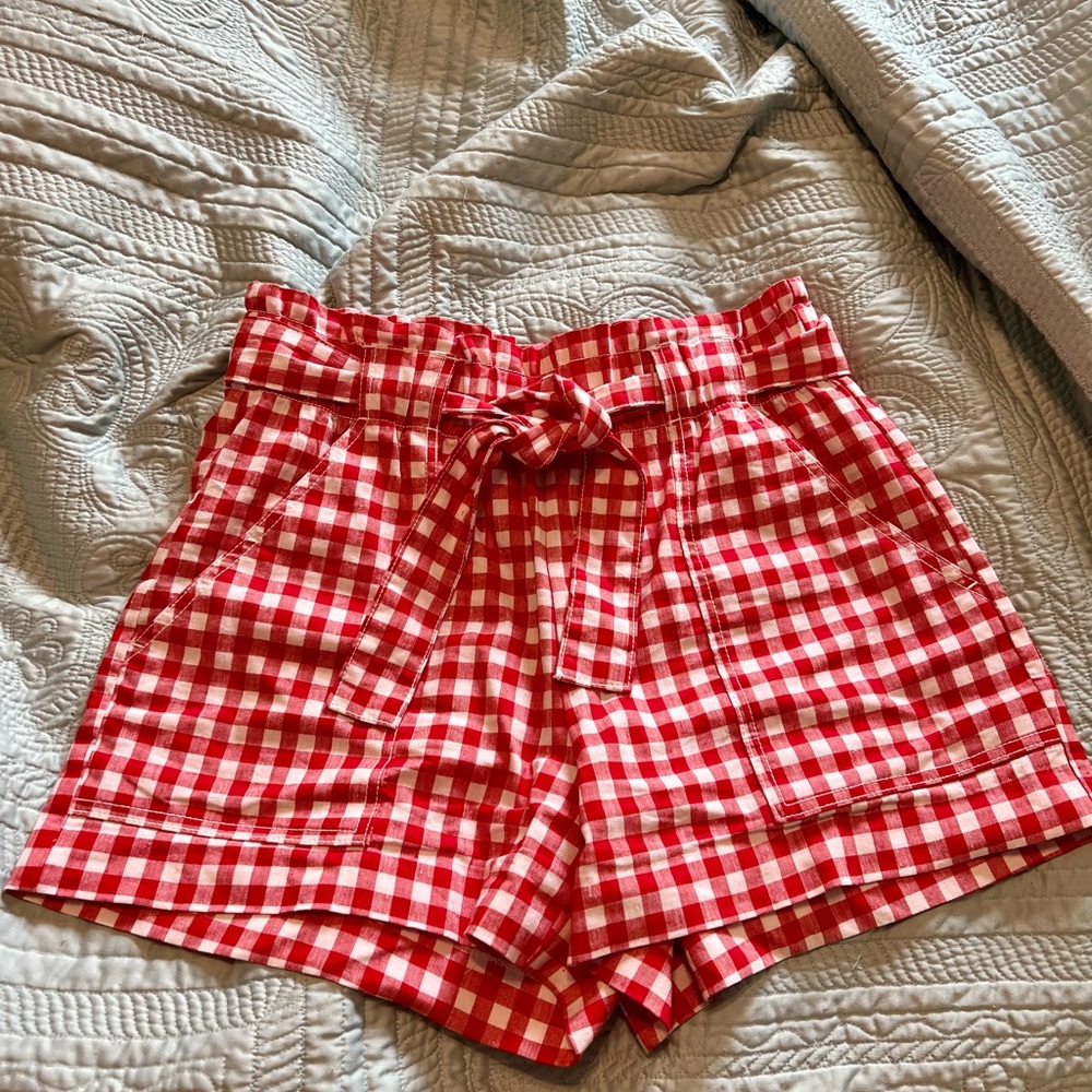 Loft red gingham short